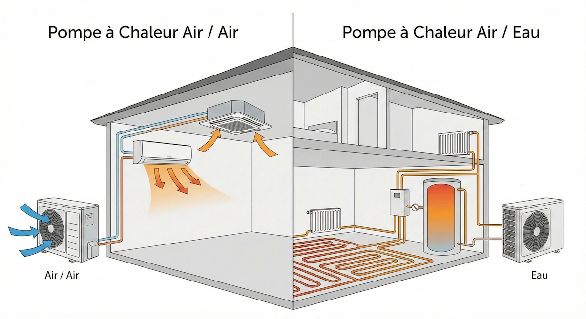 pompe a chaleur air air et air eau